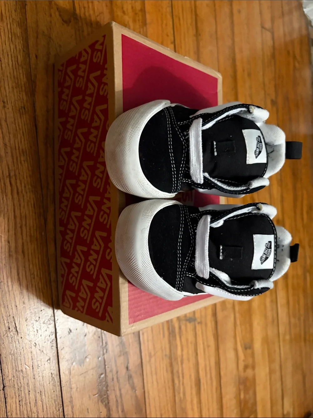 Vans Black and White Kids Knu Skool Sneakers